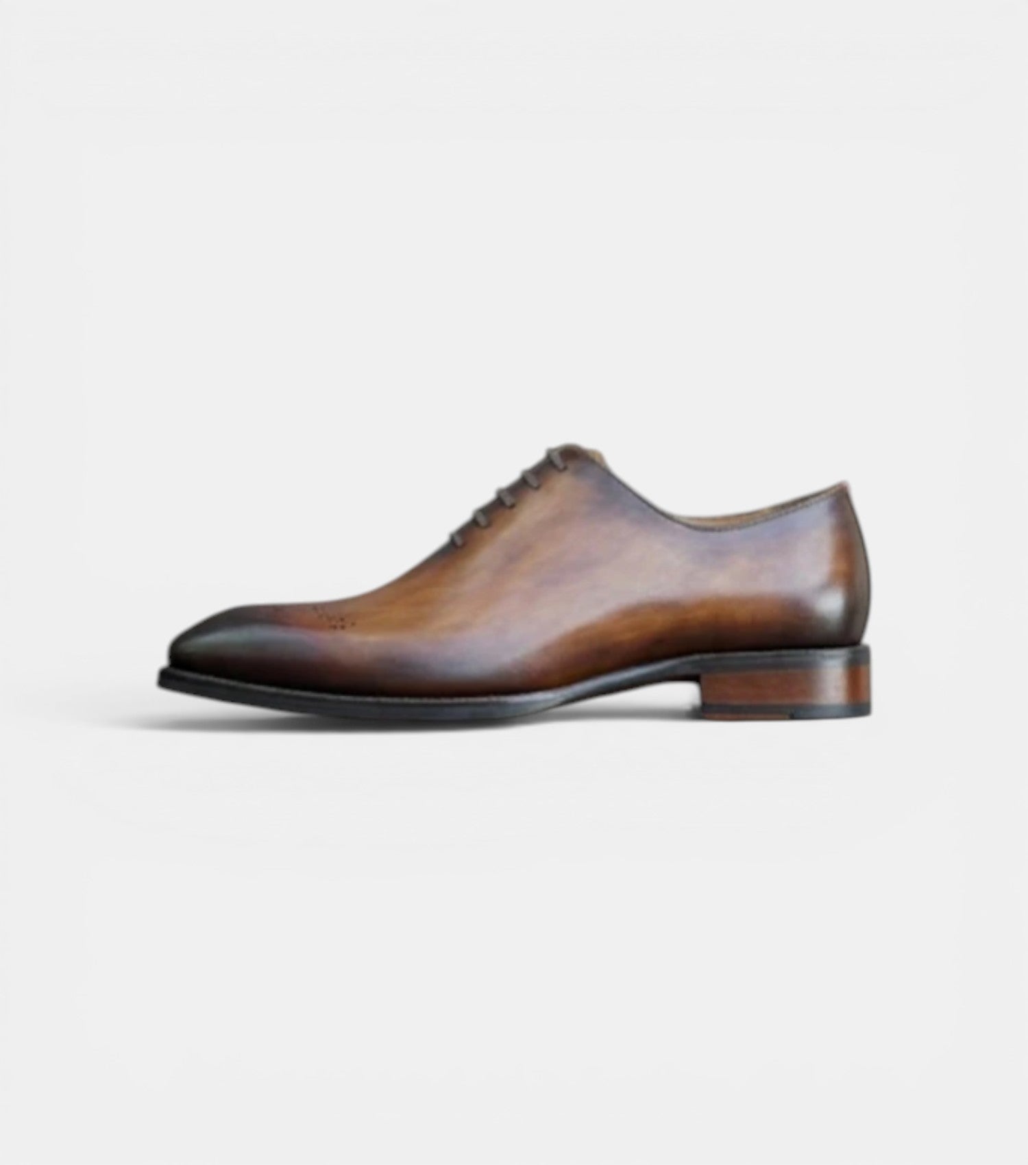 The Sicily Oxfords Lace ups - Handcrafted Brown Leather Wholecut Medallion Oxfords for men