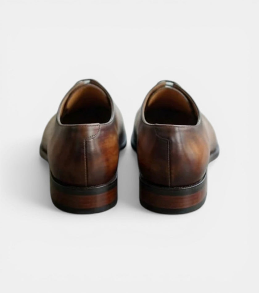 The Sicily Oxfords Lace ups - Handcrafted Brown Leather Wholecut Medallion Oxfords for men