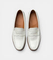 The Cuneo Loafers - Handcrafted White Textured Leather Loafers for Men