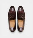 The Gela Loafers - Handcrafted Dark Wine Leather Cross-Strap Loafers for Men