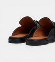 The Apulia Slip Ons - Handcrafted Black Tassel Leather Mules for Men