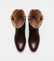 The Caserta Cow boy Boots - Handcrafted Brown Crocodile Leather Western Boots for Men