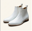 The Tivoli Chelsea Boots - White Leather Chelsea Boots for men