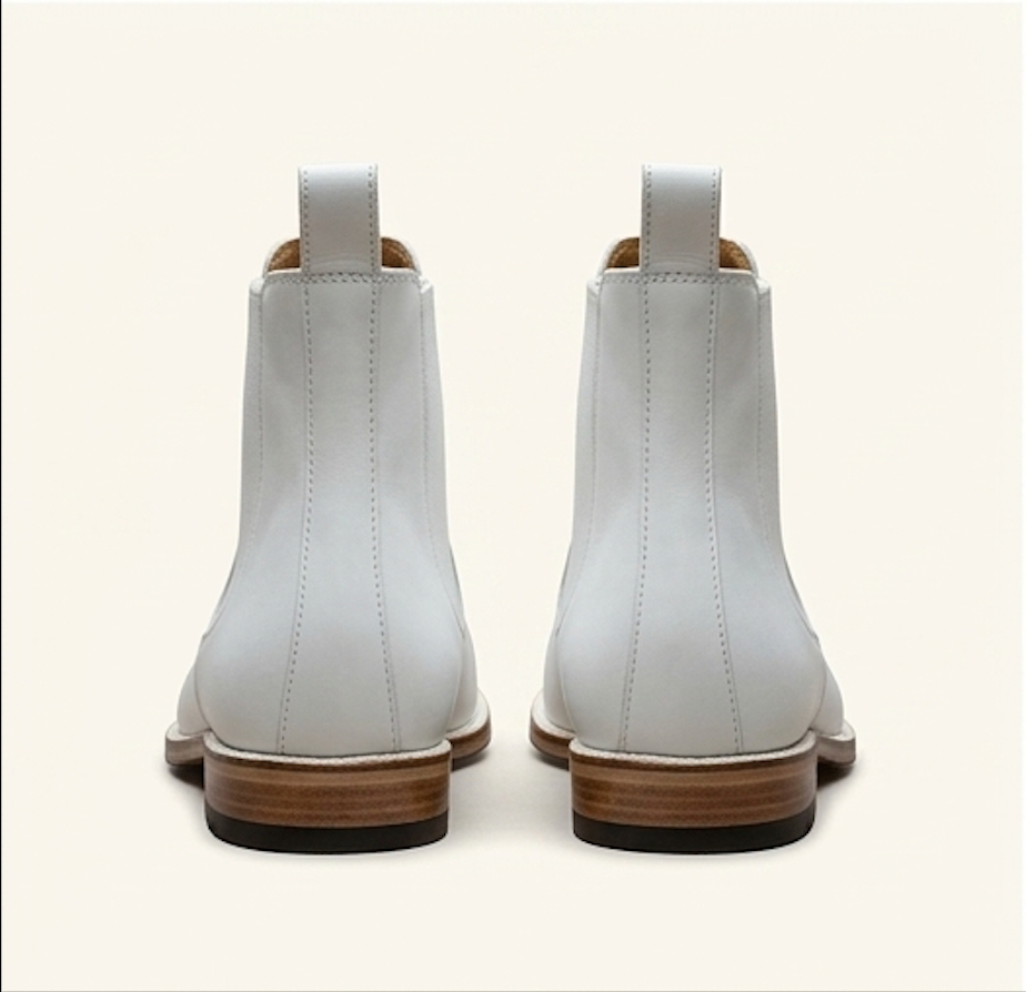 The Tivoli Chelsea Boots - White Leather Chelsea Boots for men