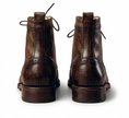 The Teramo Laced up Boots - Brown Hand-Finished Leather Boots for Men