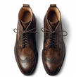 The Teramo Laced up Boots - Brown Hand-Finished Leather Boots for Men