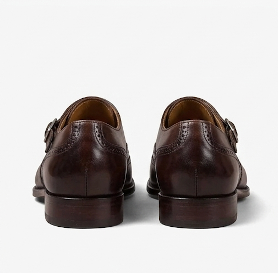 The Modena Single Monk Straps - Handcrafted Dark Brown Leather Single Monk Strap shoes for men