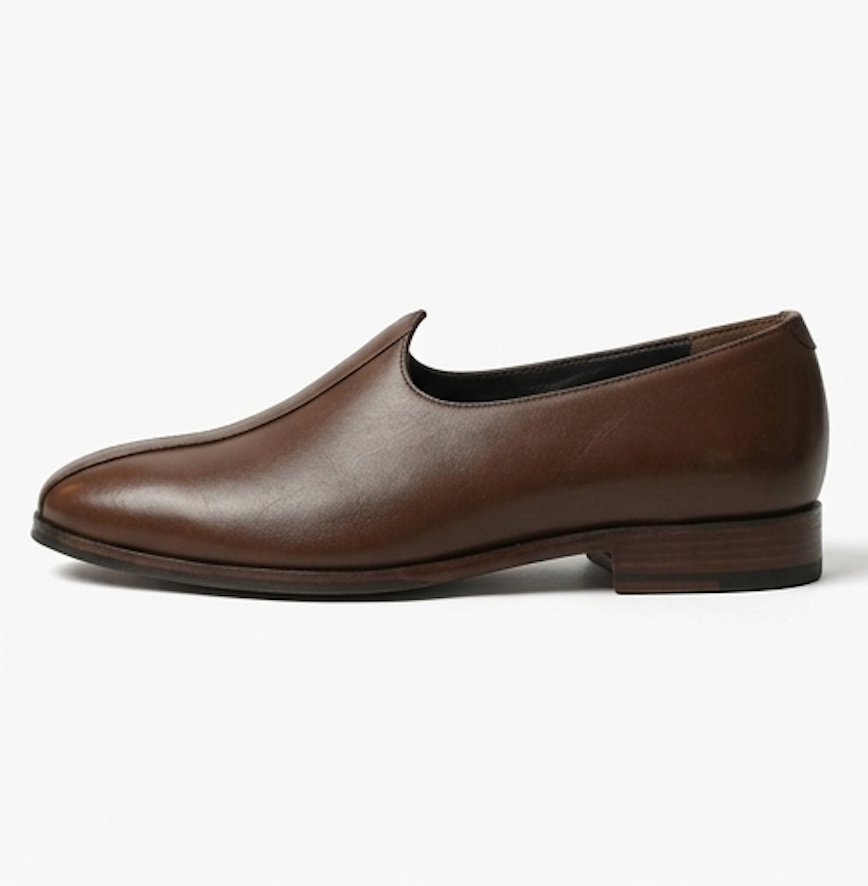 The Umbria Mojri - Dark brown leather mojris for men