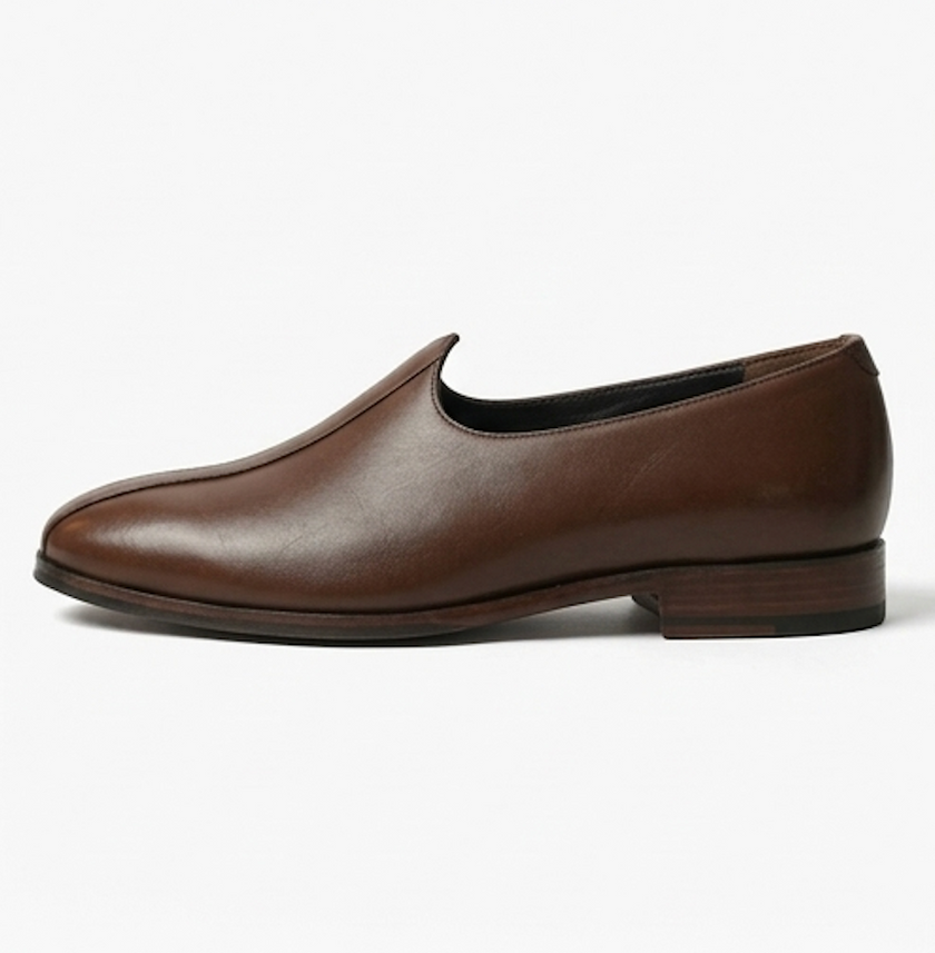 The Umbria Mojri - Dark brown leather mojris for men