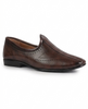 The Imola Mojri - Brown Laser Cuts Textured Leather Mojaris for Men