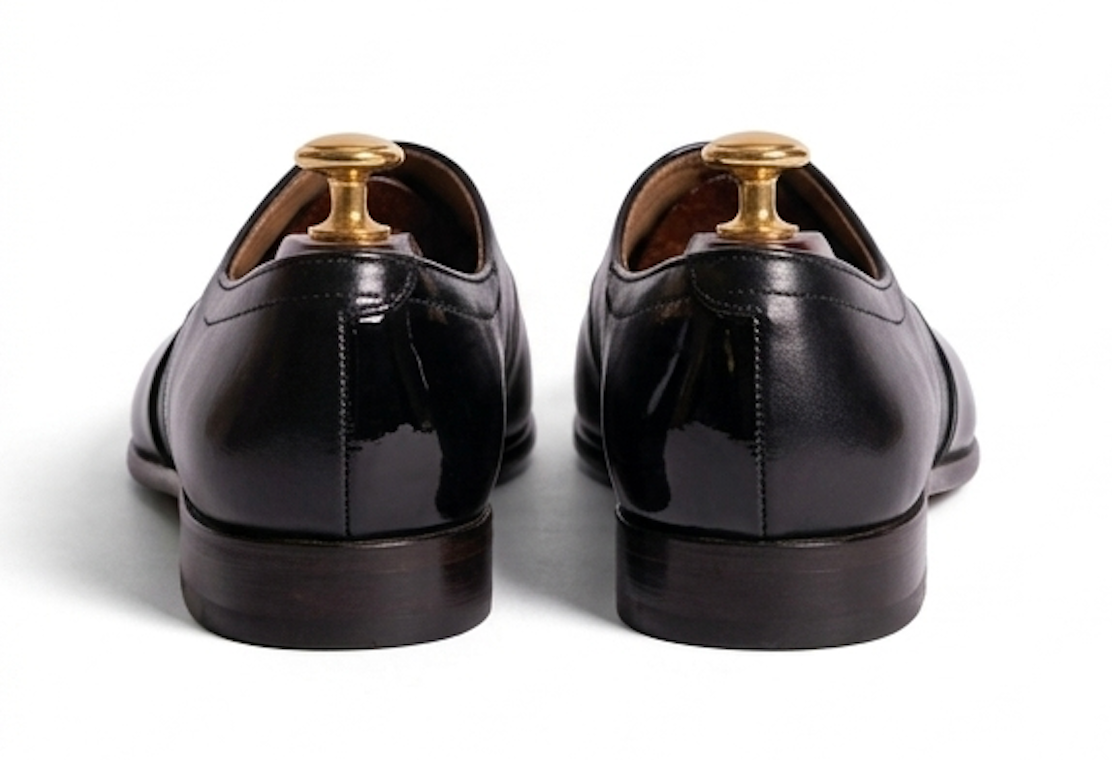 The Modena Peshawri -Black embroidered Leather Peshawris for men