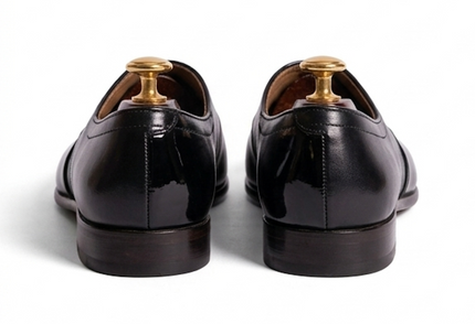 The Modena Peshawri -Black embroidered Leather Peshawris for men
