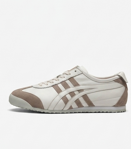 The Fano Sneakers - Handcrafted white Leather & Suede Panelled Sneakers for Men