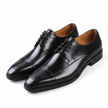 The Casoria Derby Lace ups - Handcrafted Dark Brown Textured Leather Derby Shoes for Me