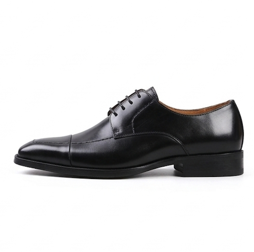 The Casoria Derby Lace ups - Handcrafted Dark Brown Textured Leather Derby Shoes for Me