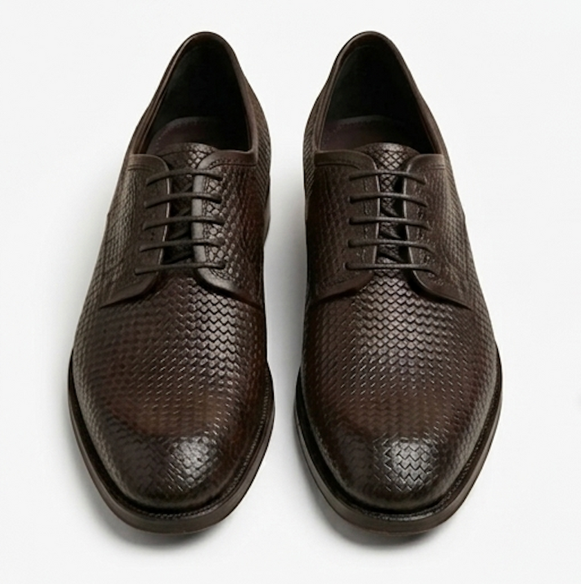 The Treviso Derby Lace ups - Handcrafted Navy Blue Leather Derby Shoes for Men