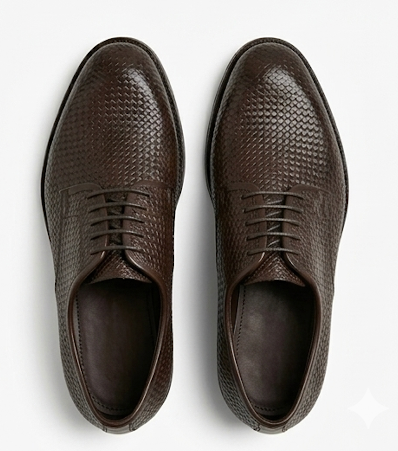 The Treviso Derby Lace ups - Handcrafted Navy Blue Leather Derby Shoes for Men