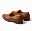 The Bitonto Mojri- Brown leather embroidered mojri for men