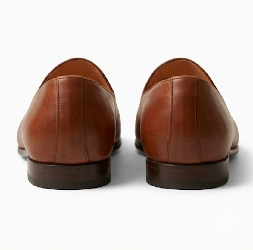 The Bitonto Mojri- Brown leather embroidered mojri for men