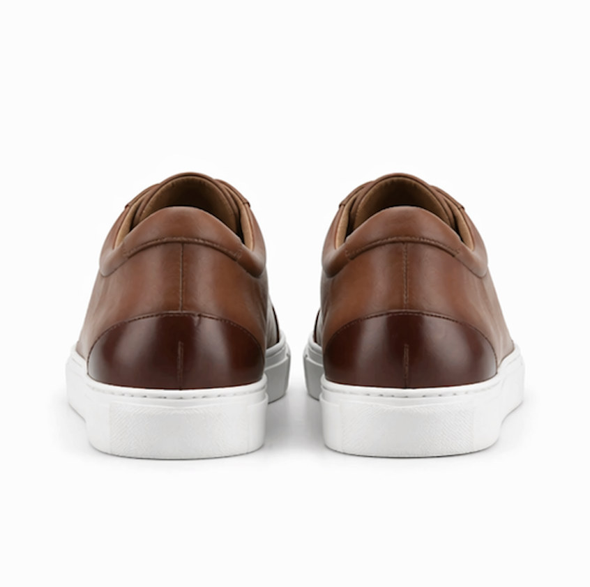 The Pisa Sneakers - Handcrafted Brown Leather Sneakers for Men