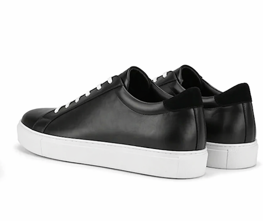 The Lecce Sneakers - Handcrafted Black Leather Sneakers for Men