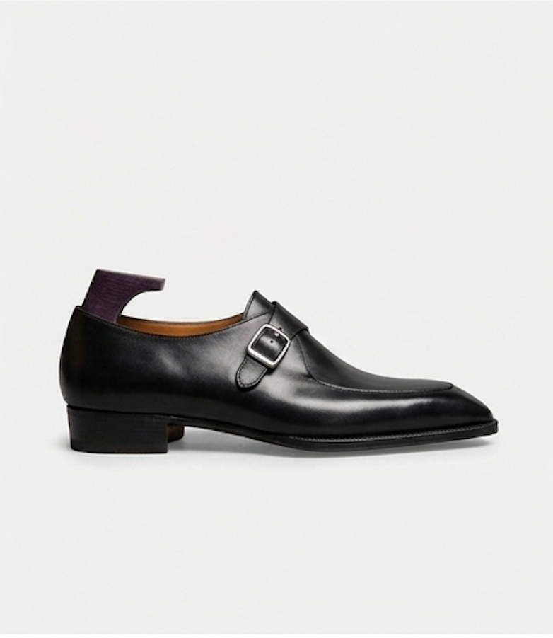 The Naples Single Monk Straps - Handcrafted Cognac Brown Leather Single Monk Strap Shoes for men