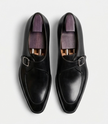 The Naples Single Monk Straps - Handcrafted Cognac Brown Leather Single Monk Strap Shoes for men