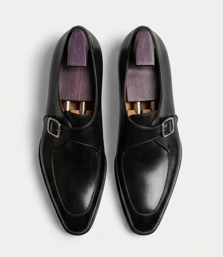 The Naples Single Monk Straps - Handcrafted Cognac Brown Leather Single Monk Strap Shoes for men