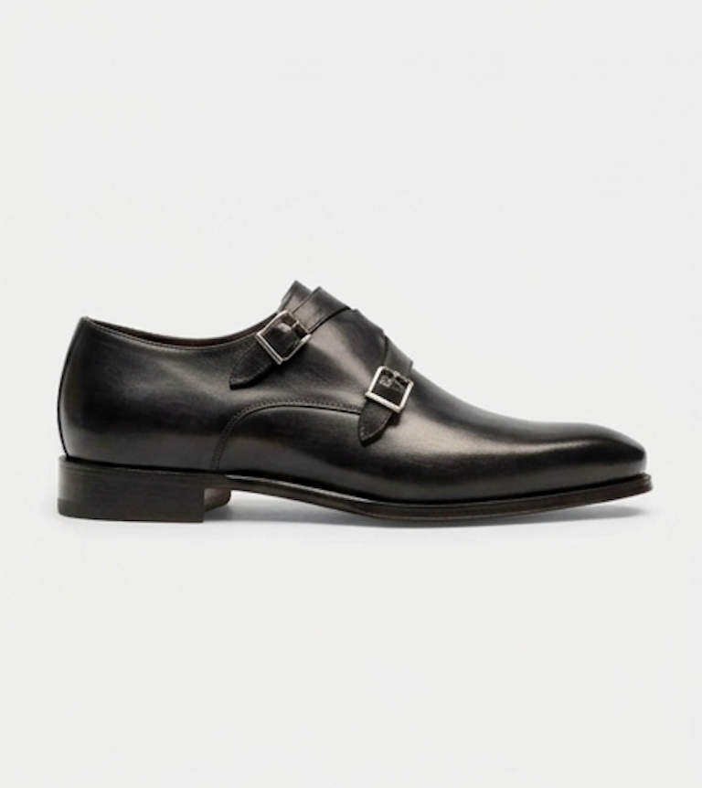 The Venice Double Monk Straps - Hand-Painted Honey Tan Leather Double Monk Strap Shoes for men