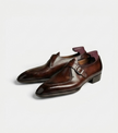 The Foggia Single Monk Straps - Handcrafted Deep Blue Leather Single Monk Straps for men