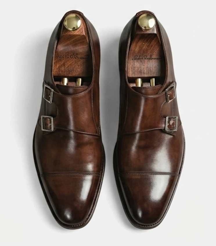 The Trento Double Monk Straps - Handcrafted Black Polished Leather Double Monk Straps for men