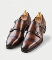 The Catania Double Monk Straps - Handcrafted Leather Cognac & Espresso Double Monk Straps for men