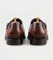 The Catania Double Monk Straps - Handcrafted Leather Cognac & Espresso Double Monk Straps for men