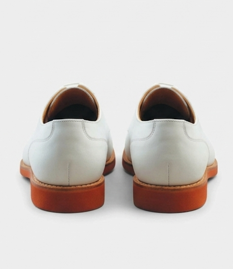 The Como Derby Lace ups - Handcrafted White Leather Apron-Toe Derbys for Men