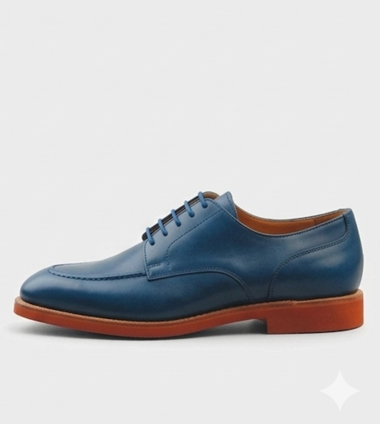 The Como Derby Lace ups - Handcrafted White Leather Apron-Toe Derbys for Men