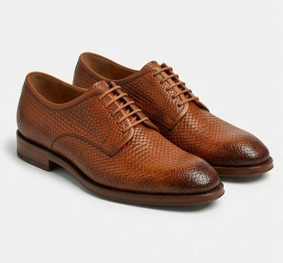 The Treviso Derby Lace ups - Handcrafted Navy Blue Leather Derby Shoes for Men