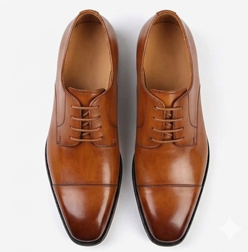 The Casoria Derby Lace ups - Handcrafted Dark Brown Textured Leather Derby Shoes for Me