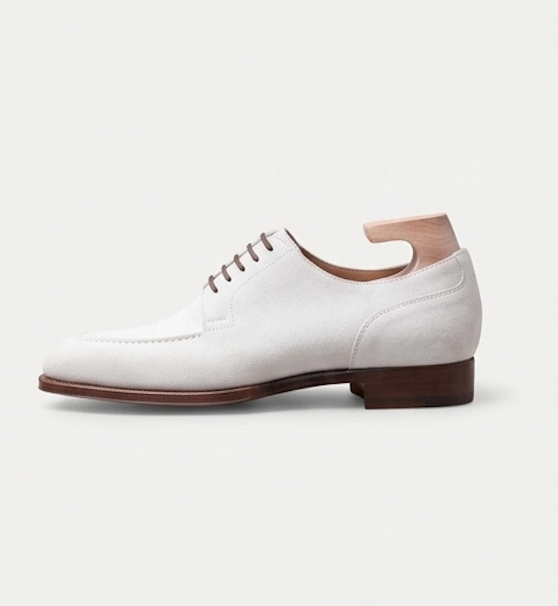 The Modica Derby - Handcrafted Brown Suede Leather Split-Toe Derby for men