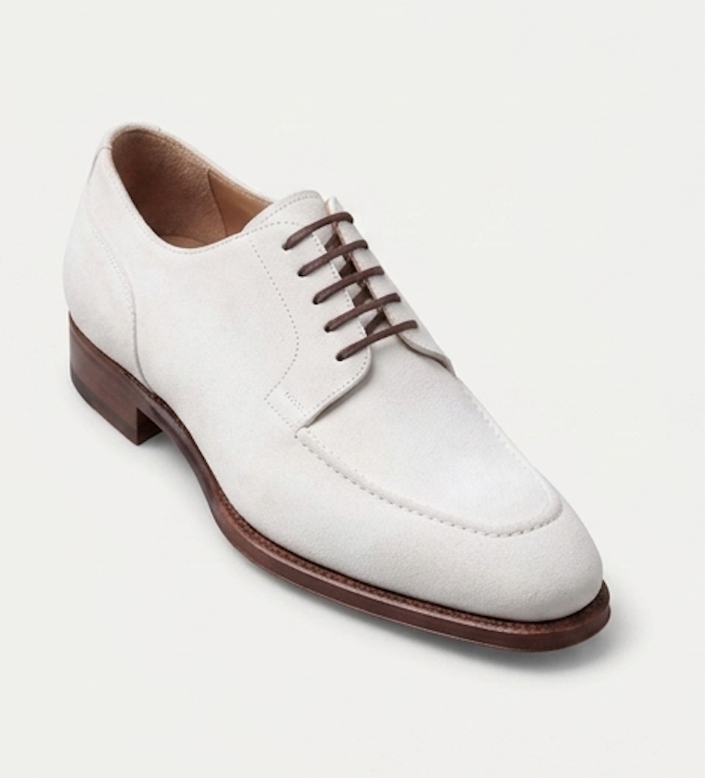 The Modica Derby - Handcrafted Brown Suede Leather Split-Toe Derby for men