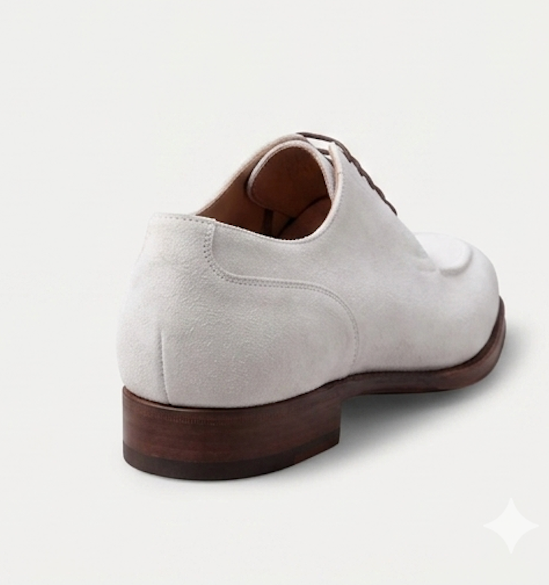 The Modica Derby - Handcrafted Brown Suede Leather Split-Toe Derby for men
