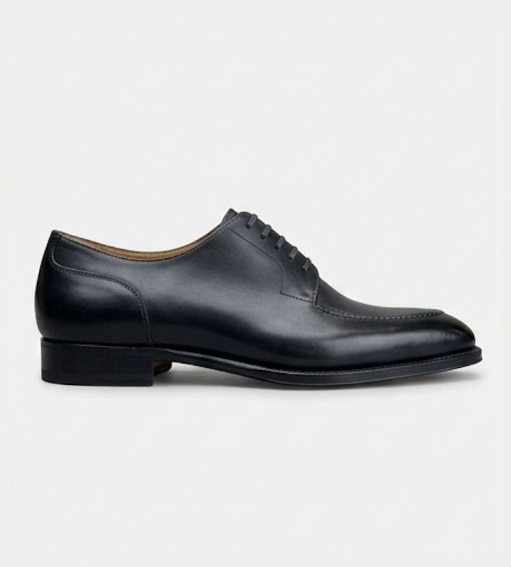 The Bergamo Derby - Handcrafted Elegant Tan Patina Leather Derby Shoes for men