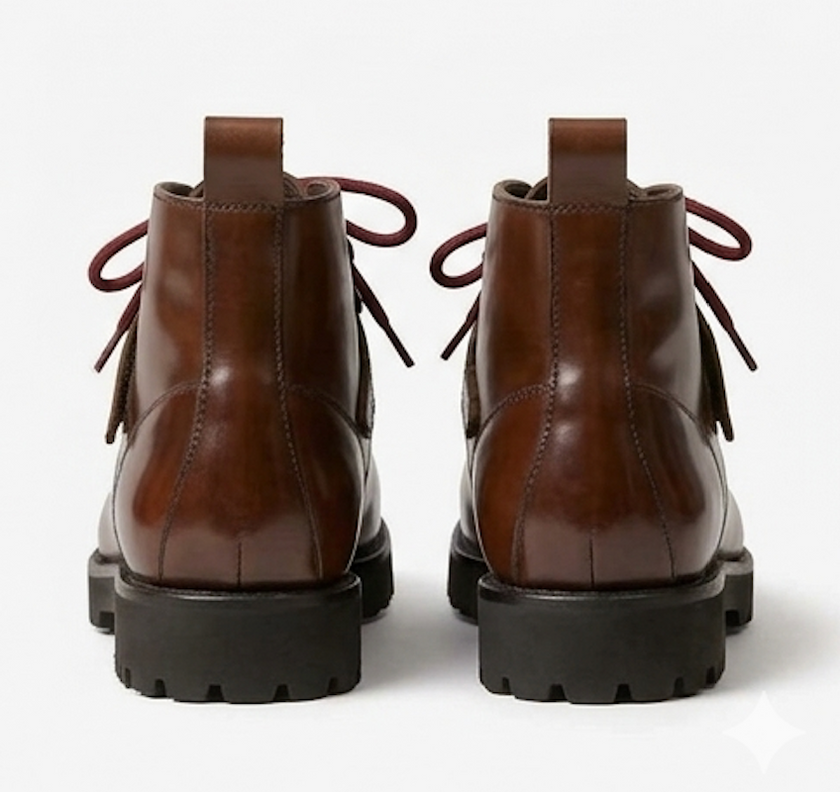 The Novara Lace ups Boots - Handcrafted Brown Leather Urban Boots for men