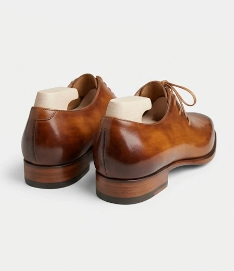 The Marsala Oxfords Lace ups - – Handcrafted Burnished Dark Brown Leather Wholecut Oxford for Men