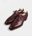 The Varese Oxfords Lace ups - Handcrafted Burnished Brown Leather Wingtip Oxford for Men