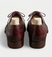 The Varese Oxfords Lace ups - Handcrafted Burnished Brown Leather Wingtip Oxford for Men