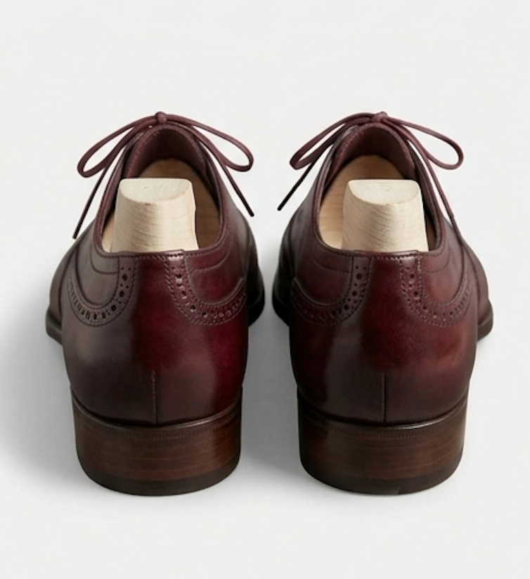 The Varese Oxfords Lace ups - Handcrafted Burnished Brown Leather Wingtip Oxford for Men