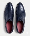 The Carpi Oxfords Lace ups - Handcrafted Black Leather Wingtip Grained Oxford Shoes