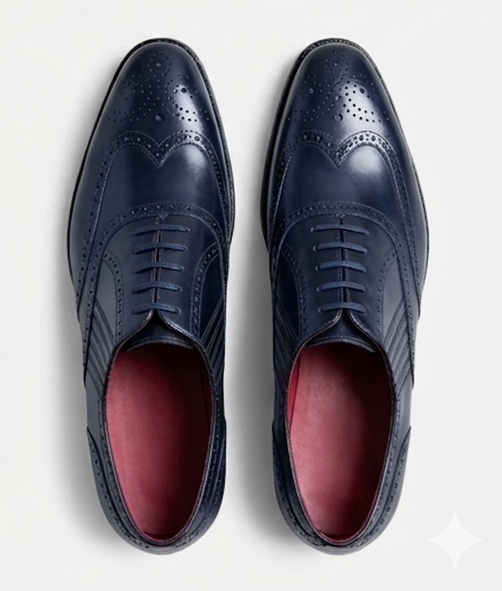 The Carpi Oxfords Lace ups - Handcrafted Black Leather Wingtip Grained Oxford Shoes