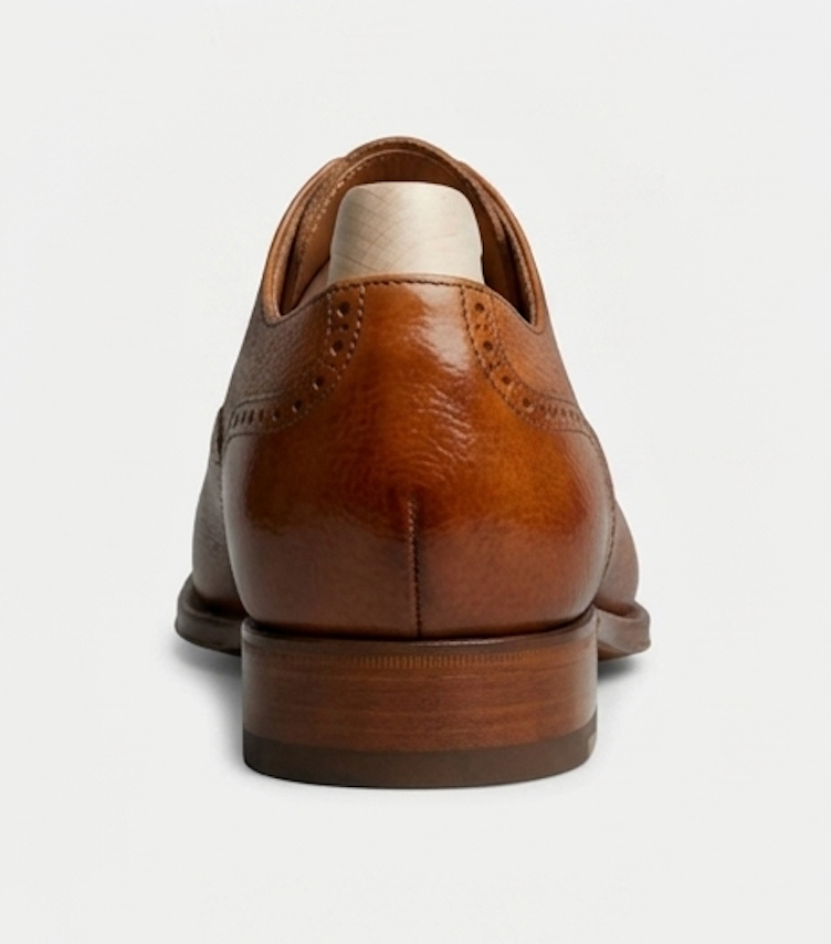 The Pavia Oxfords Lace ups - Handcrafted Brown Leather Grained Formal Oxfords for men