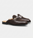 The Forli Slip Ons - Handcrafted Chocolate Brown Suede Leather Mixed Mules for Men